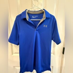 Under Armour Performance Polo Men’s Small Blue Loose Fit Golf Shirt